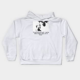 Nelson Mandela - Lead from the back Kids Hoodie